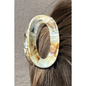 Karışık Renk Mermer Desenli Kemik Mandal Toka