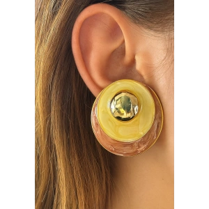 Karışık Renk Metal Küpe (Çift)