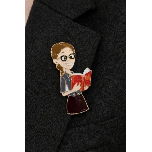 Karışık Renk Öğretmen Figürlü Broş