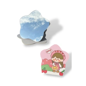 Karışık Renk Okay Yazılı Çocuk Figürlü Masa Aynası