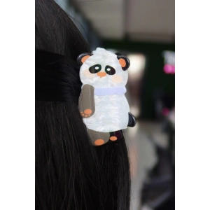 Karışık Renk Panda Figürlü Kemik Mandal Toka