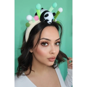 Karışık Renk Panda Figürlü Taç