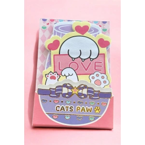 Karışık Renk Pati Figürlü Yapışkanlı Not Kağıdı