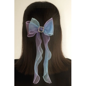 Karışık Renk Taş Detaylı Kurdele Otomat Toka