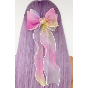 Karışık Renk Taş Detaylı Kurdele Otomat Toka