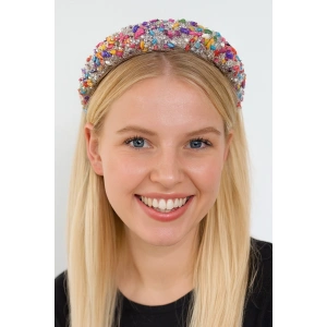 Karışık Renk Taş Detaylı Tasarım Taç