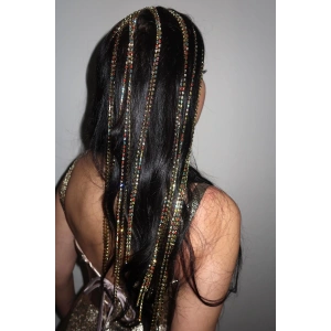 Karışık Renk Taş Detaylı Tasarım Taç