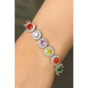 Karışık Renk Taş Detaylı VİP YSX Bileklik