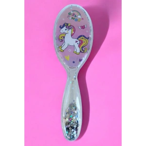 Karışık Renk Unicorn Figürlü Sim Detaylı Saç Fırçası/ Tarak