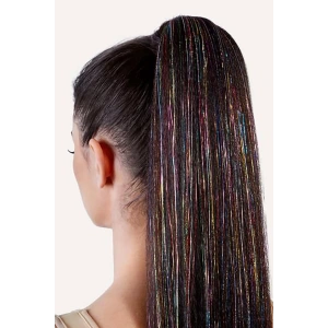 Karışık Renk Yan Postiş Hair Tinsel Shiny Hair (50 Cm)