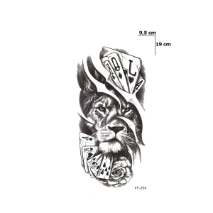 Kart Aslan Dövme Geçici Tattoo