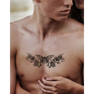 Kelebek Figürlü 12 Saat Sonra Kararan Geçici Dövme Tattoo