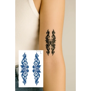 Kelebek Figürlü 12 Saat Sonra Kararan Geçici Dövme Tattoo