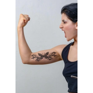 Kelebek Figürlü 12 Saat Sonra Kararan Geçici Dövme Tattoo