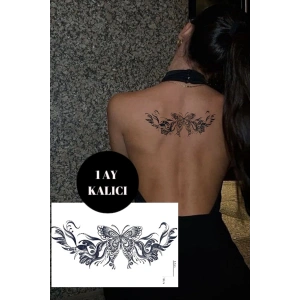 Kelebek Figürlü 12 Saat Sonra Kararan Geçici Dövme Tattoo