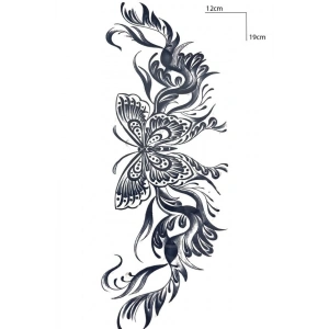 Kelebek Figürlü Sonradan Kararan Yarı Kalıcı Geçici Dövme Tattoo