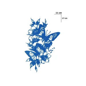 Kelebek Sonradan Kararan Yarı Kalıcı Geçici Dövme Tattoo