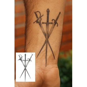 Kılıç Figürlü Mini Dövme Tattoo