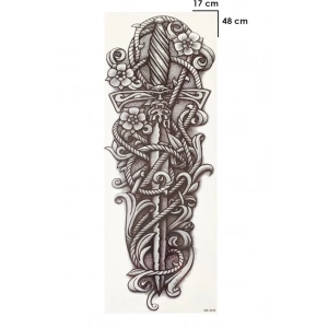 Kılıç Kol Dövme Geçici Tattoo