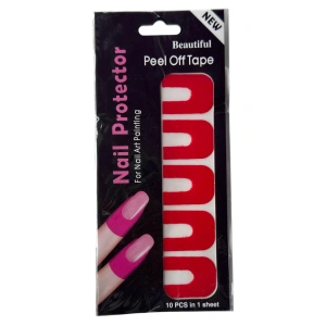 Kırmızı Renk 10lu Oje Koruyucu Soyulabilir Manikür Bandı