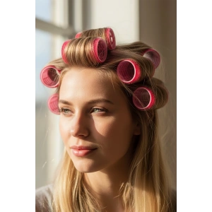 Kırmızı Renk 6lı Küçük Boy Bigudi Set