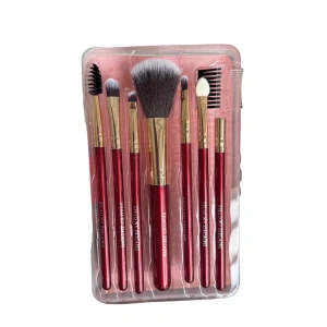 Kırmızı Renk 7li Makyaj Fırçası Set