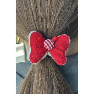 Kırmızı Renk Kurdele Figürlü Lastik Toka