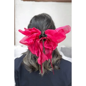 Kırmızı Renk Kurdele Figürlü Mandal Toka