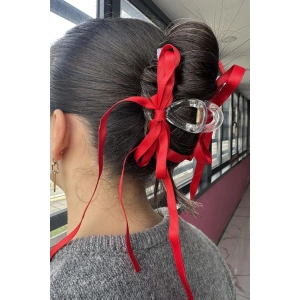 Kırmızı Renk Kurdele Figürlü Mandal Toka