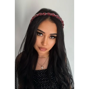 Kırmızı Renk Taş Detaylı Taç