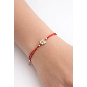 Kırmızı Renk Taşlı İp Detaylı Xuping VİP Bileklik