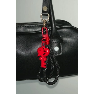 Kırmızı Ve Siyah Renk Çanta Charm/ Anahtarlık