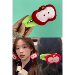 Kırmızı Ve Yeşil Renk Elma Figürlü Yan Toka