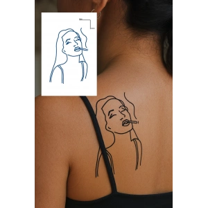 Kız Figürlü 12 Saat Sonra Kararan Geçici Mini Dövme Tattoo
