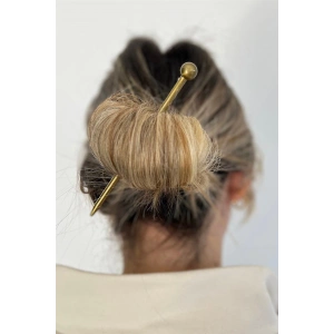 Koyu Altın Renk Topuz toka