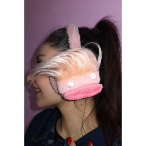 Koyu Pembe Renk Canavar Figürlü Peluş Kulaklık