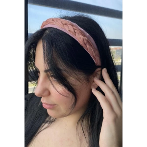 Koyu Pembe Renk Örgü Detaylı Taç