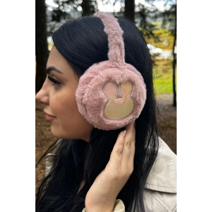 Koyu Pembe Renk Tavşan Figürlü Peluş Kulaklık