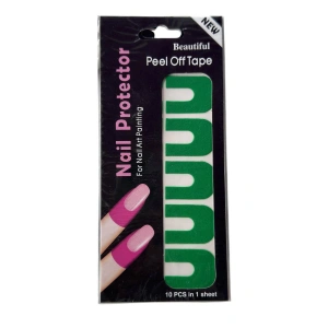 Koyu Yeşil Renk 10lu Oje Koruyucu Soyulabilir Manikür Bandı