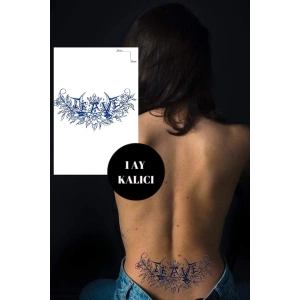 Kral Taç Figürlü Leave Yazılı 12 Saat Sonra Kararan Geçici Dövme Tattoo