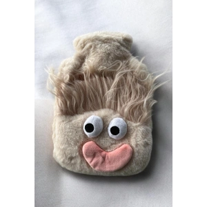 Krem Renk Canavar Figürlü Peluş Sıcak Su Torbası