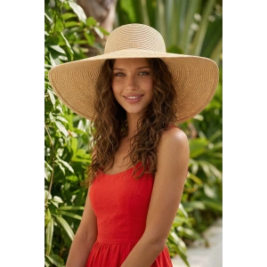 Krem Renk Hasır Şapka