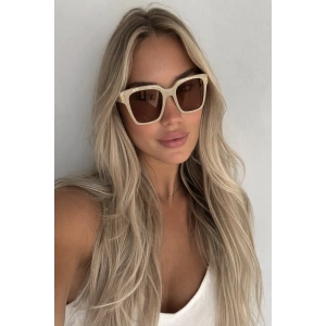 Krem Renk Kadın Güneş Gözlük