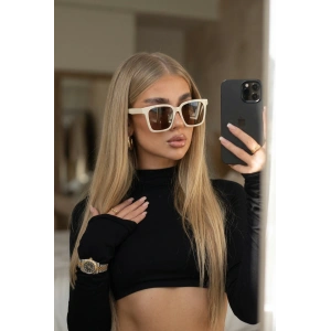 Krem Renk Kadın Güneş Gözlük