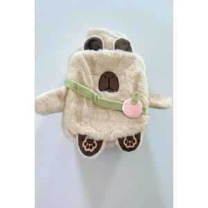 Krem Renk Kapibara Figürlü Peluş Sıcak Su Torbası