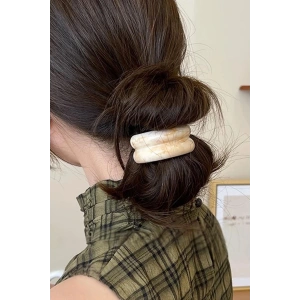 Krem Renk Kemik Lastik Toka