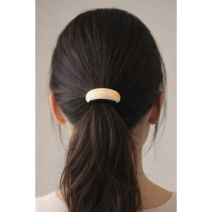 Krem Renk Kemik Lastik Toka