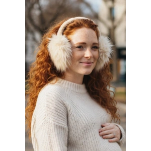 Krem Renk Peluş Kulaklık