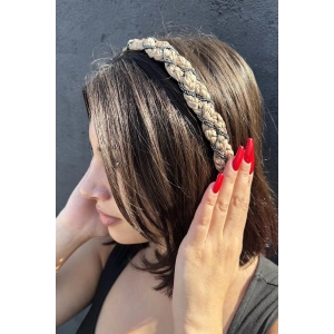 Krem Renk Taş Detaylı Taç