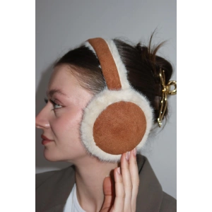 Krem Ve Kahve Renk Peluş Kulaklık